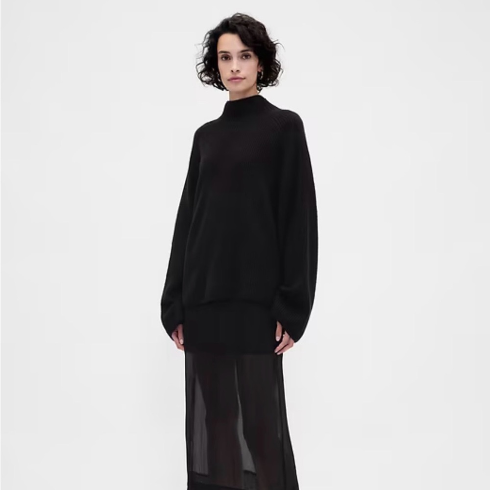 GAP Black Semi-Sheer Maxi Skirt